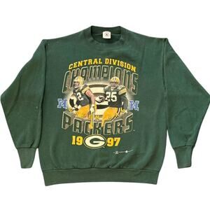 Vintage 90s Green Bay Packers Reggie White Players 1997 Crewneck Adult Medium